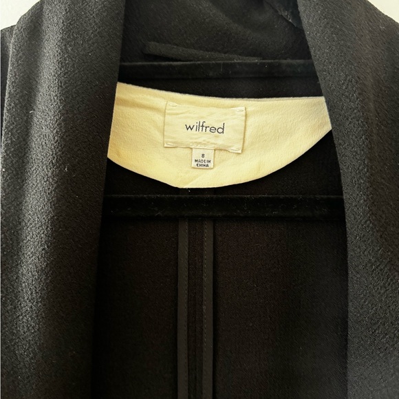 Aritzia Wilfred Black Draped Open Front Jacket / Blazer - Picture 4 of 6